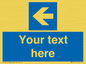 MV7941: Custom Mandatory directional sign, blue arrow left