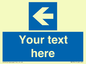 MV7941: Custom Mandatory directional sign, blue arrow left