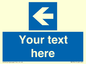 MV7941: Custom Mandatory directional sign, blue arrow left