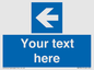 MV7941: Custom Mandatory directional sign, blue arrow left