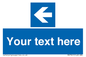 MV7941: Custom Mandatory directional sign, blue arrow left