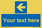 MV7941: Custom Mandatory directional sign, blue arrow left