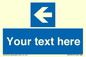 MV7941: Custom Mandatory directional sign, blue arrow left