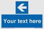 MV7941: Custom Mandatory directional sign, blue arrow left