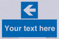 MV7941: Custom Mandatory directional sign, blue arrow left