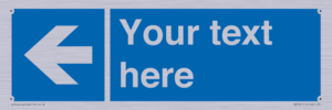 MV7941: Custom Mandatory directional sign, blue arrow left