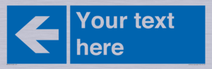 MV7941: Custom Mandatory directional sign, blue arrow left