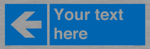 MV7941: Custom Mandatory directional sign, blue arrow left