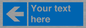 MV7941: Custom Mandatory directional sign, blue arrow left
