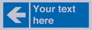 MV7941: Custom Mandatory directional sign, blue arrow left