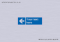 MV7941: Custom Mandatory directional sign, blue arrow left