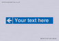 MV7941: Custom Mandatory directional sign, blue arrow left