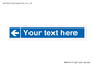 MV7941: Custom Mandatory directional sign, blue arrow left