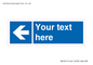 MV7941: Custom Mandatory directional sign, blue arrow left