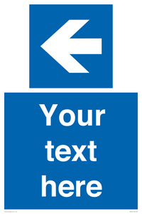 MV7941: Custom Mandatory directional sign, blue arrow left