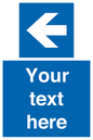 MV7941: Custom Mandatory directional sign, blue arrow left