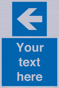MV7941: Custom Mandatory directional sign, blue arrow left
