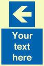 MV7941: Custom Mandatory directional sign, blue arrow left