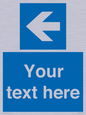 MV7941: Custom Mandatory directional sign, blue arrow left