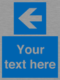 MV7941: Custom Mandatory directional sign, blue arrow left