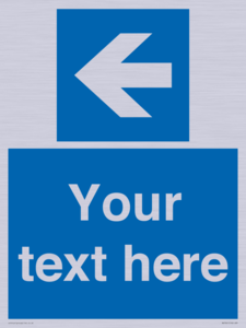 MV7941: Custom Mandatory directional sign, blue arrow left