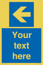 MV7941: Custom Mandatory directional sign, blue arrow left
