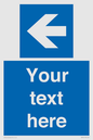 MV7941: Custom Mandatory directional sign, blue arrow left