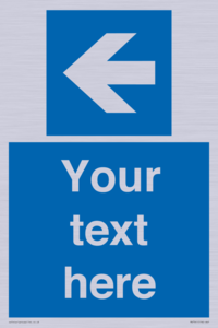 MV7941: Custom Mandatory directional sign, blue arrow left