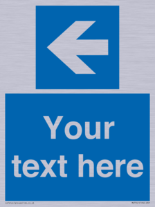 MV7941: Custom Mandatory directional sign, blue arrow left