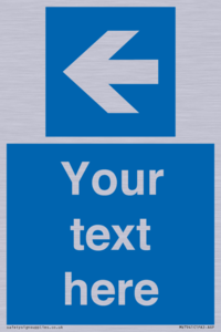 MV7941: Custom Mandatory directional sign, blue arrow left