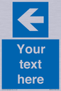 MV7941: Custom Mandatory directional sign, blue arrow left