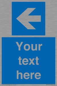 MV7941: Custom Mandatory directional sign, blue arrow left