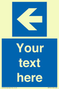 MV7941: Custom Mandatory directional sign, blue arrow left