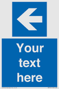 MV7941: Custom Mandatory directional sign, blue arrow left