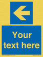 MV7941: Custom Mandatory directional sign, blue arrow left