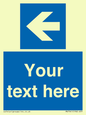 MV7941: Custom Mandatory directional sign, blue arrow left