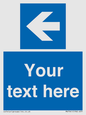 MV7941: Custom Mandatory directional sign, blue arrow left
