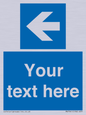 MV7941: Custom Mandatory directional sign, blue arrow left