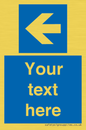 MV7941: Custom Mandatory directional sign, blue arrow left
