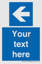 MV7941: Custom Mandatory directional sign, blue arrow left