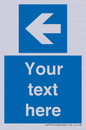 MV7941: Custom Mandatory directional sign, blue arrow left