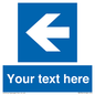 MV7941: Custom Mandatory directional sign, blue arrow left