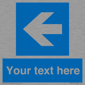MV7941: Custom Mandatory directional sign, blue arrow left