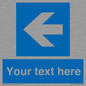 MV7941: Custom Mandatory directional sign, blue arrow left