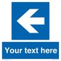MV7941: Custom Mandatory directional sign, blue arrow left