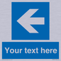 MV7941: Custom Mandatory directional sign, blue arrow left