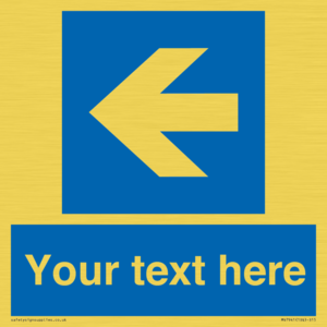 MV7941: Custom Mandatory directional sign, blue arrow left