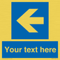 MV7941: Custom Mandatory directional sign, blue arrow left