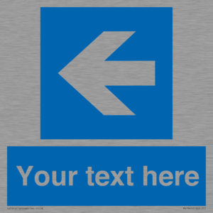 MV7941: Custom Mandatory directional sign, blue arrow left