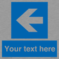 MV7941: Custom Mandatory directional sign, blue arrow left